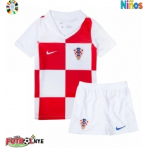 Camiseta Croacia Primera Equipación para niños Eurocopa 2024 manga corta (+ pantalones cortos)